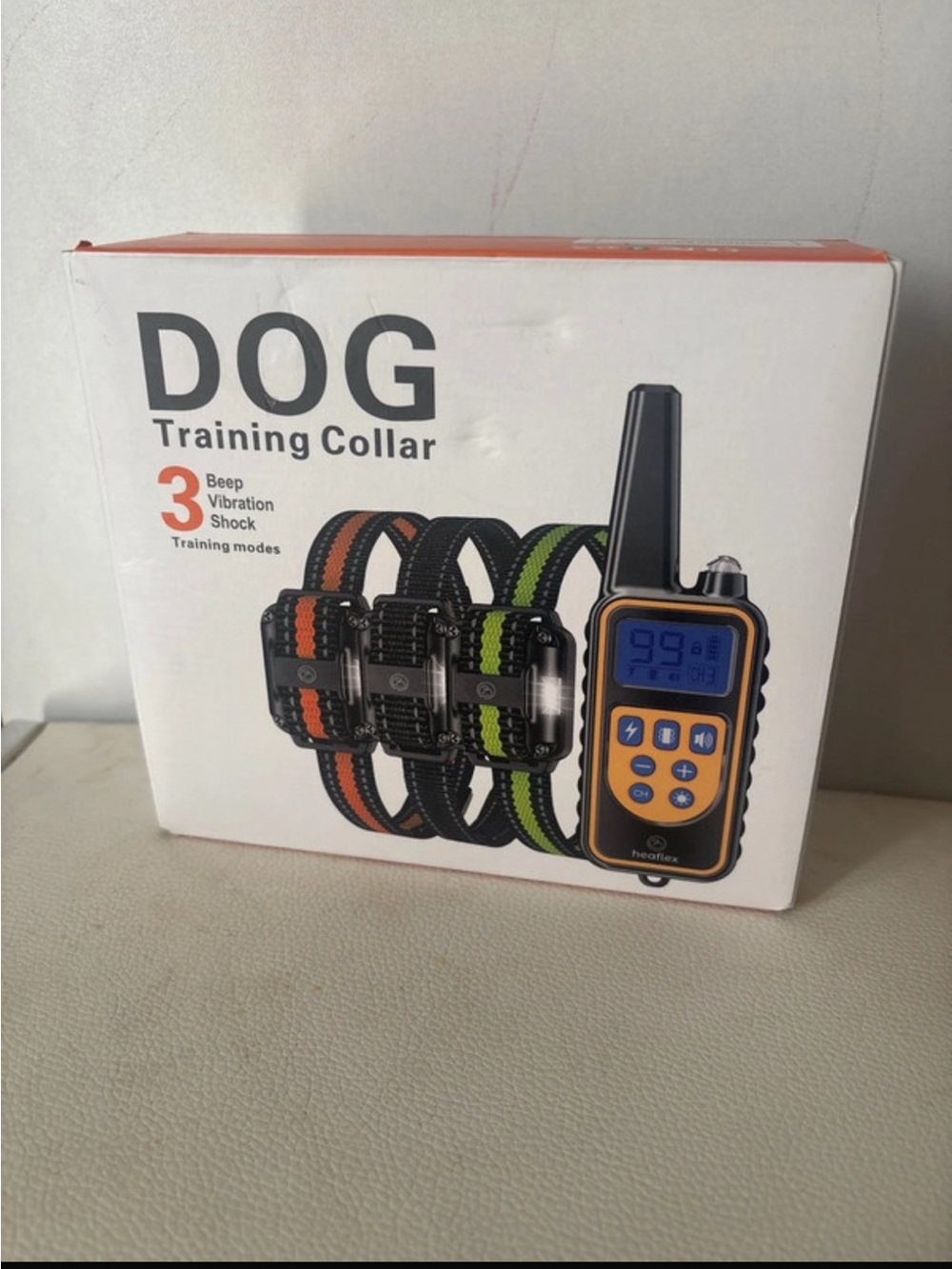 Dog Training Collar with Orange and Black Remote - Unbranded